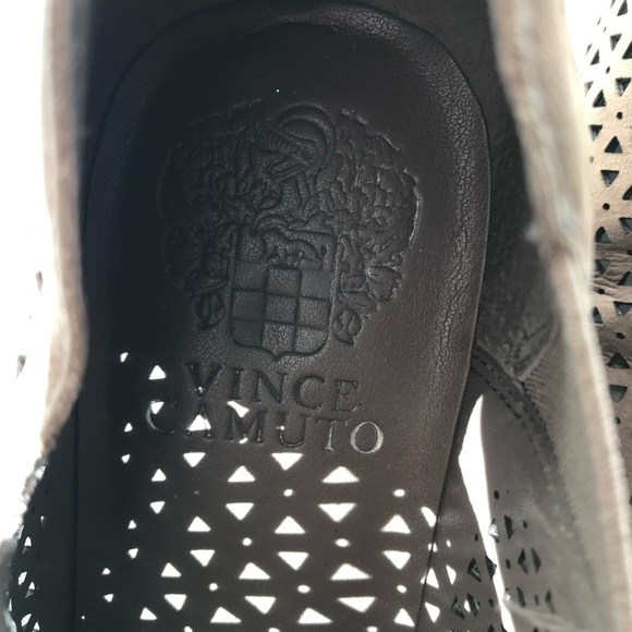 Vince Camuto tan mesh leather m booties size 7.5 - Picture 4 of 8